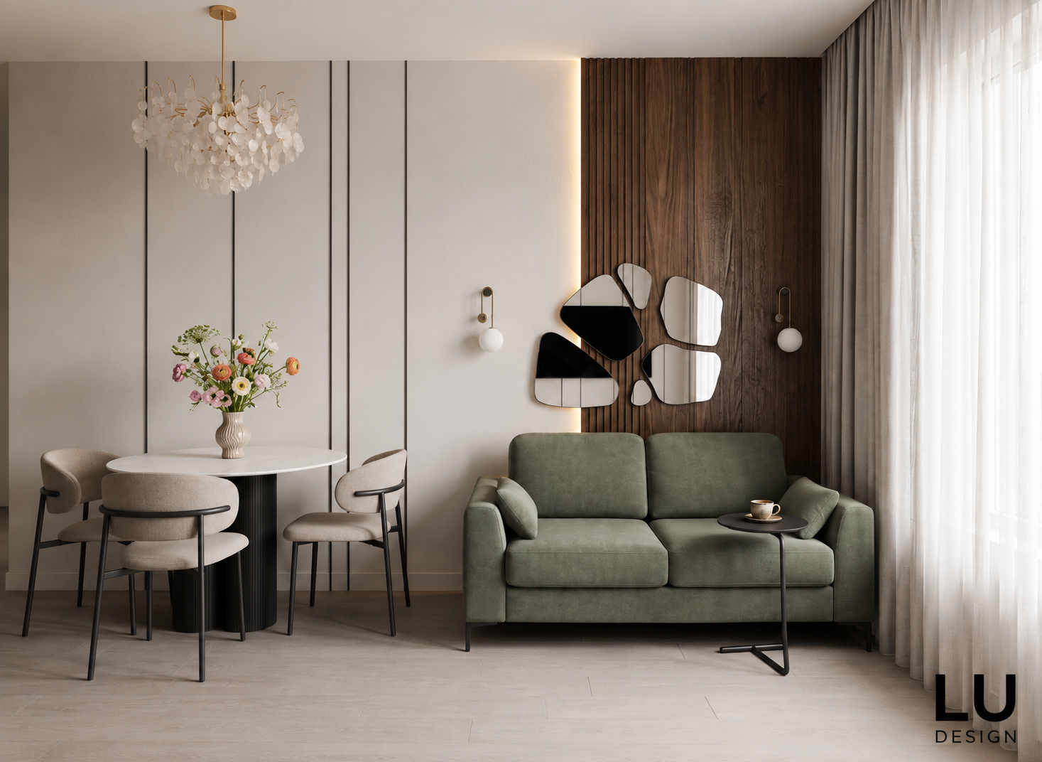 Трёхкомнатная квартира, Москва — проект LU Design